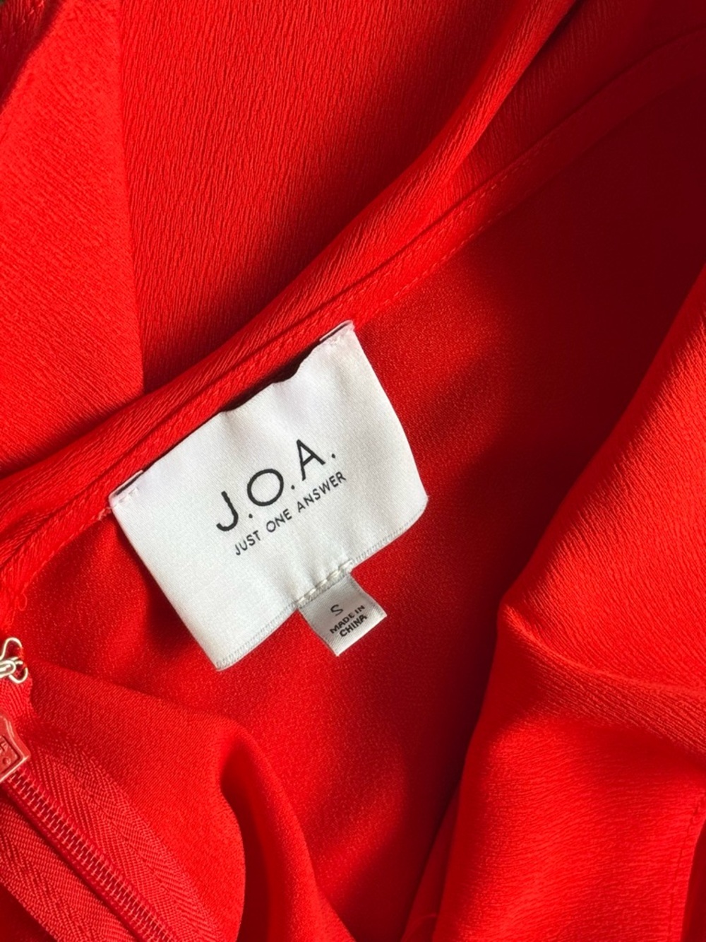 J.O.A. Red Ruffle Wrap Mini Dress - Picture 4 of 7